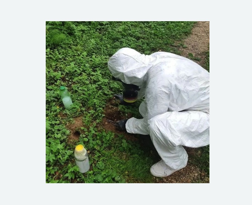 уничтожение кротов на участке в Донецке